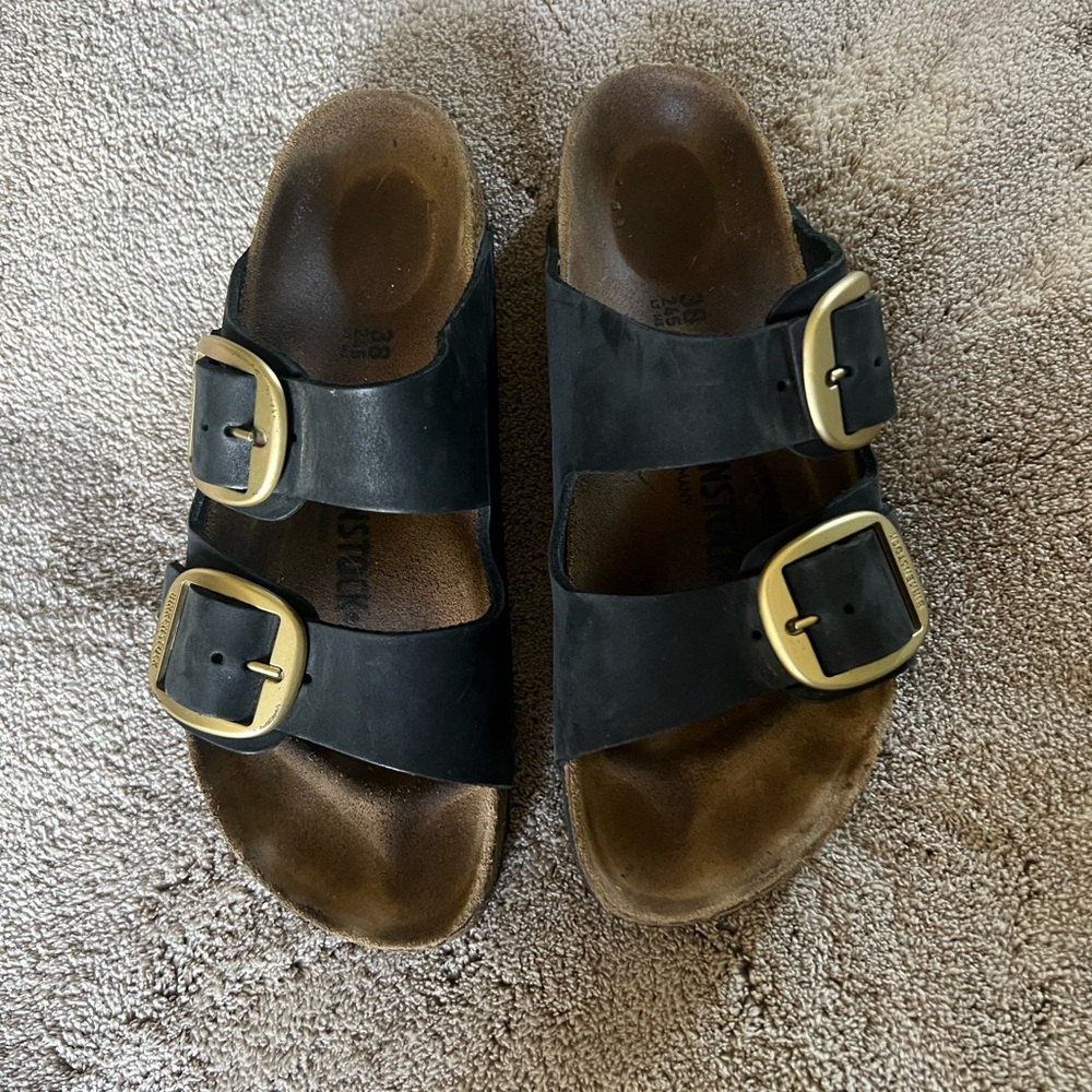 Birkenstock Arizona Big Buckle Sandals in Black